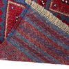 Mashwani Area Rug Runner Handmade Deep Red Geometric 8'