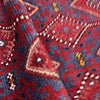 Mashwani Area Rug Runner Handmade Deep Red Geometric 8'