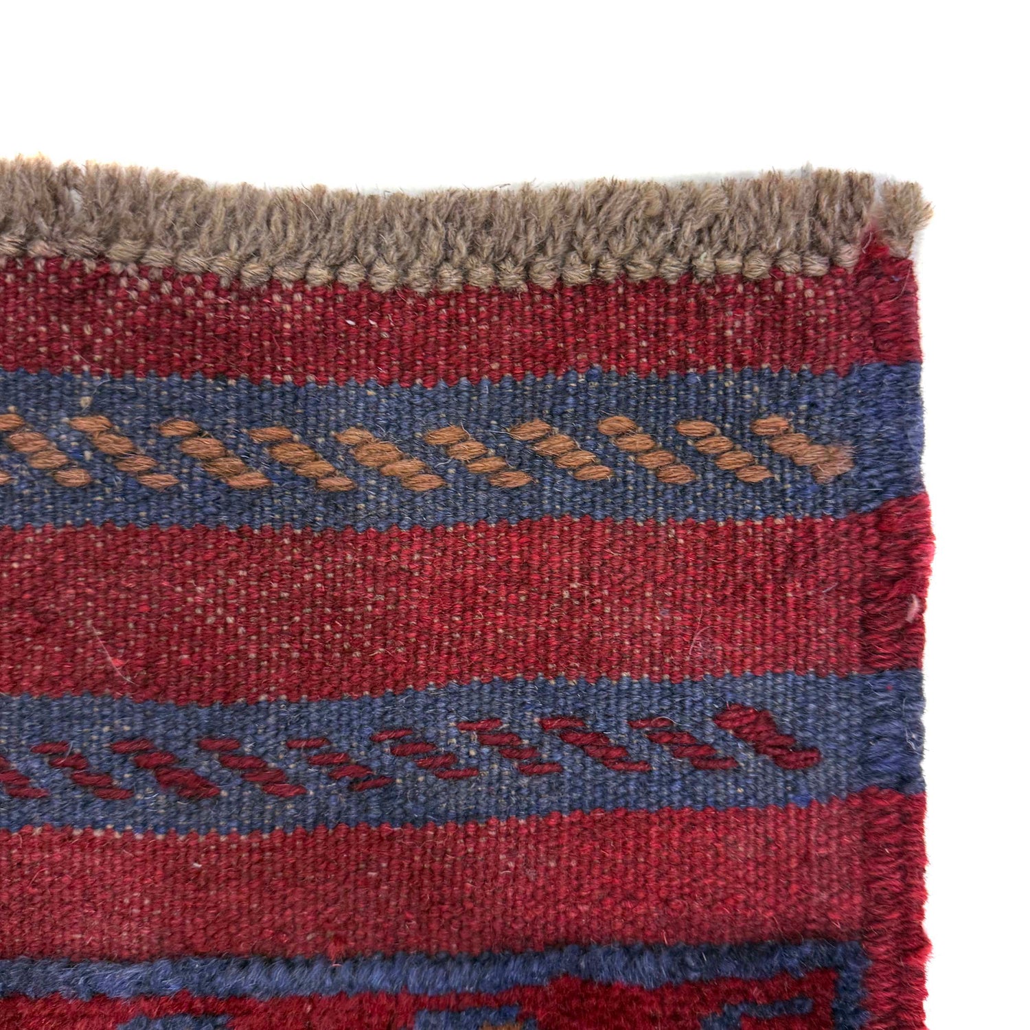 Mashwani Runner Rug Handmade Deep Red Geometric 8' Runner