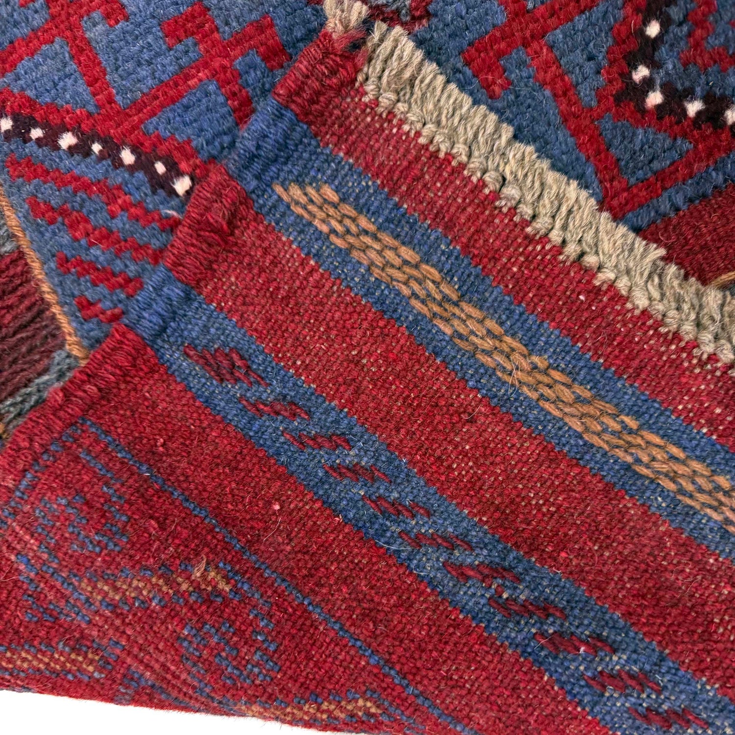 Mashwani Runner Rug Handmade Deep Red Geometric 8' Runner