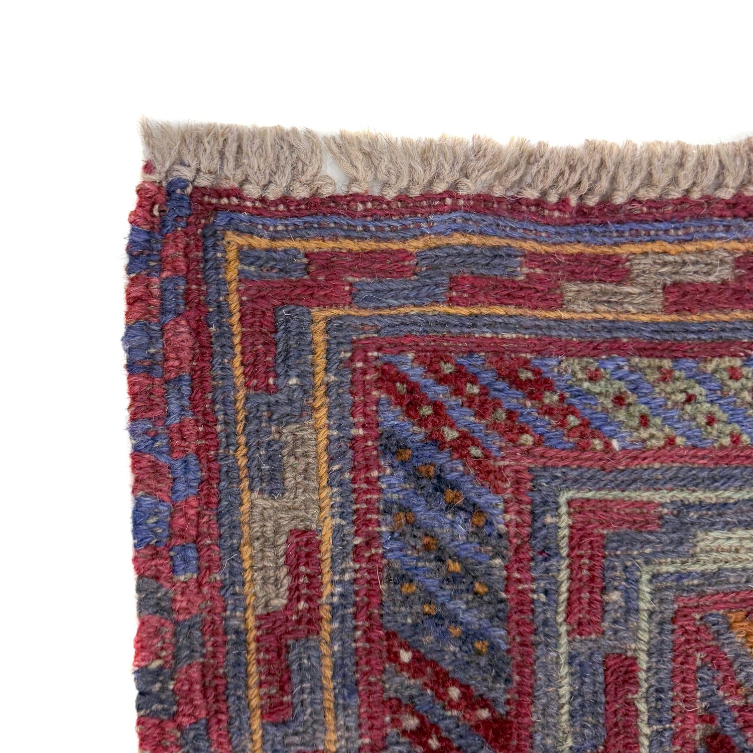 Mashwani Runner Rug Handmade Multi Geometric 4x4 ft