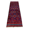 Mashwani Runner Handmade Deep Red Geometric 8' Runner