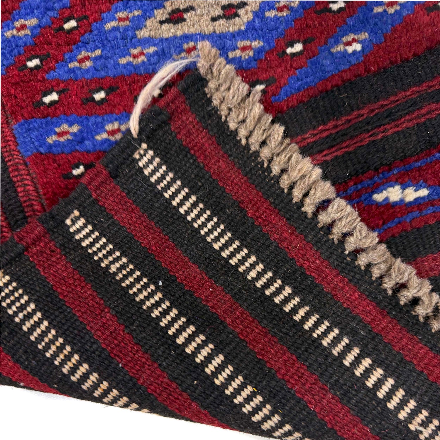 Mashwani Runner Rug Handmade Blue Geometric 8' Runner