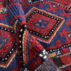 Mashwani Area Rug Runner Handmade Red Geometric 8' Runner