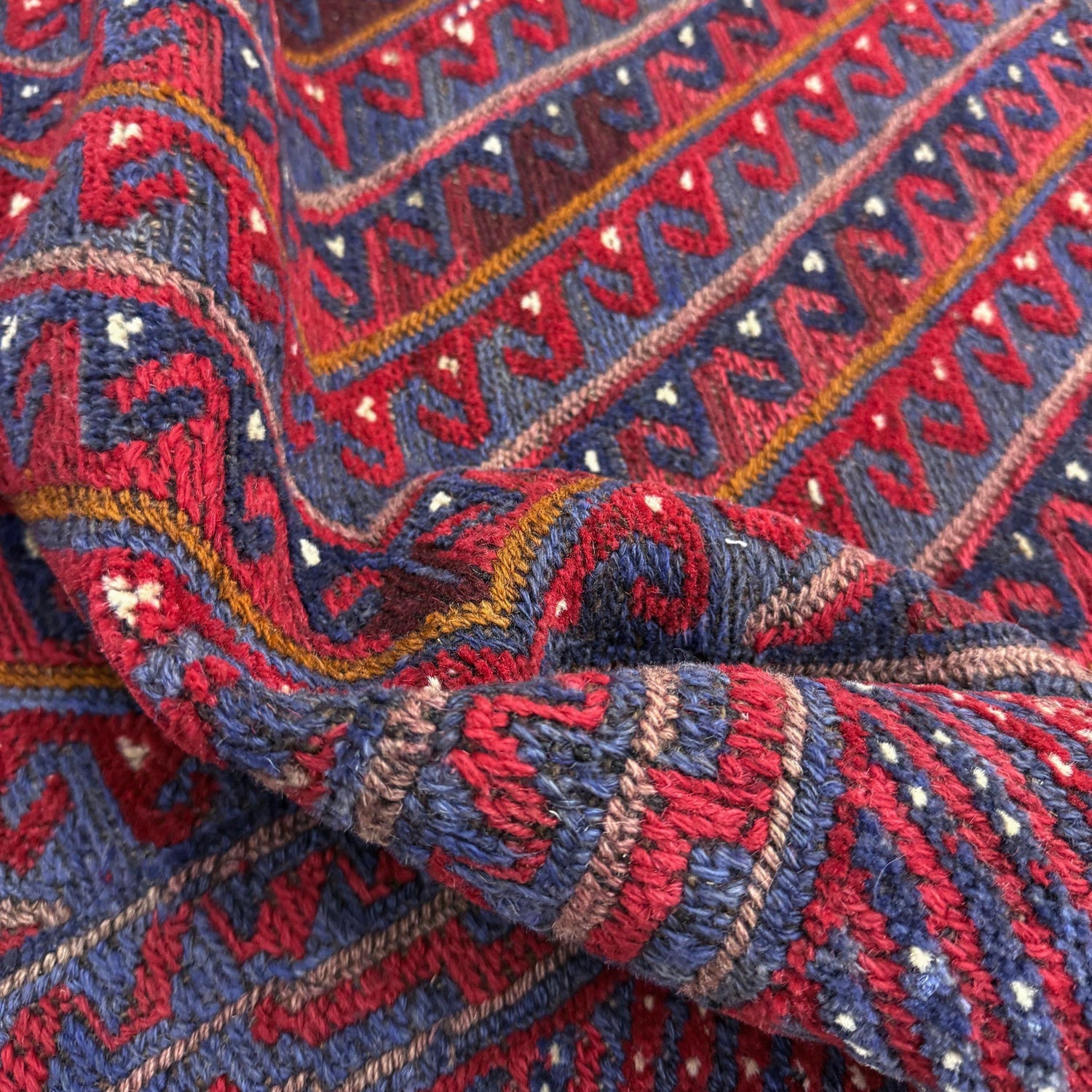 Mashwani Runner Rug Handmade Multi Geometric 4x4 ft