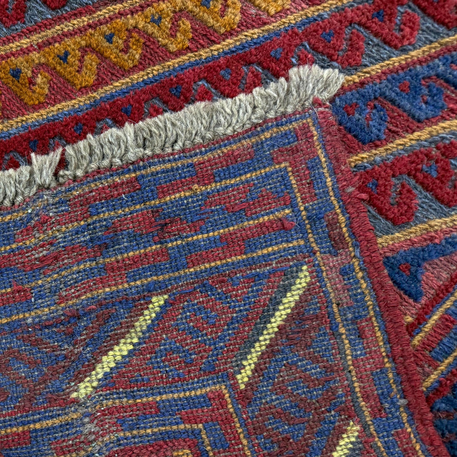 Mashwani Runner Rug Handmade Multi Geometric 4x4 ft