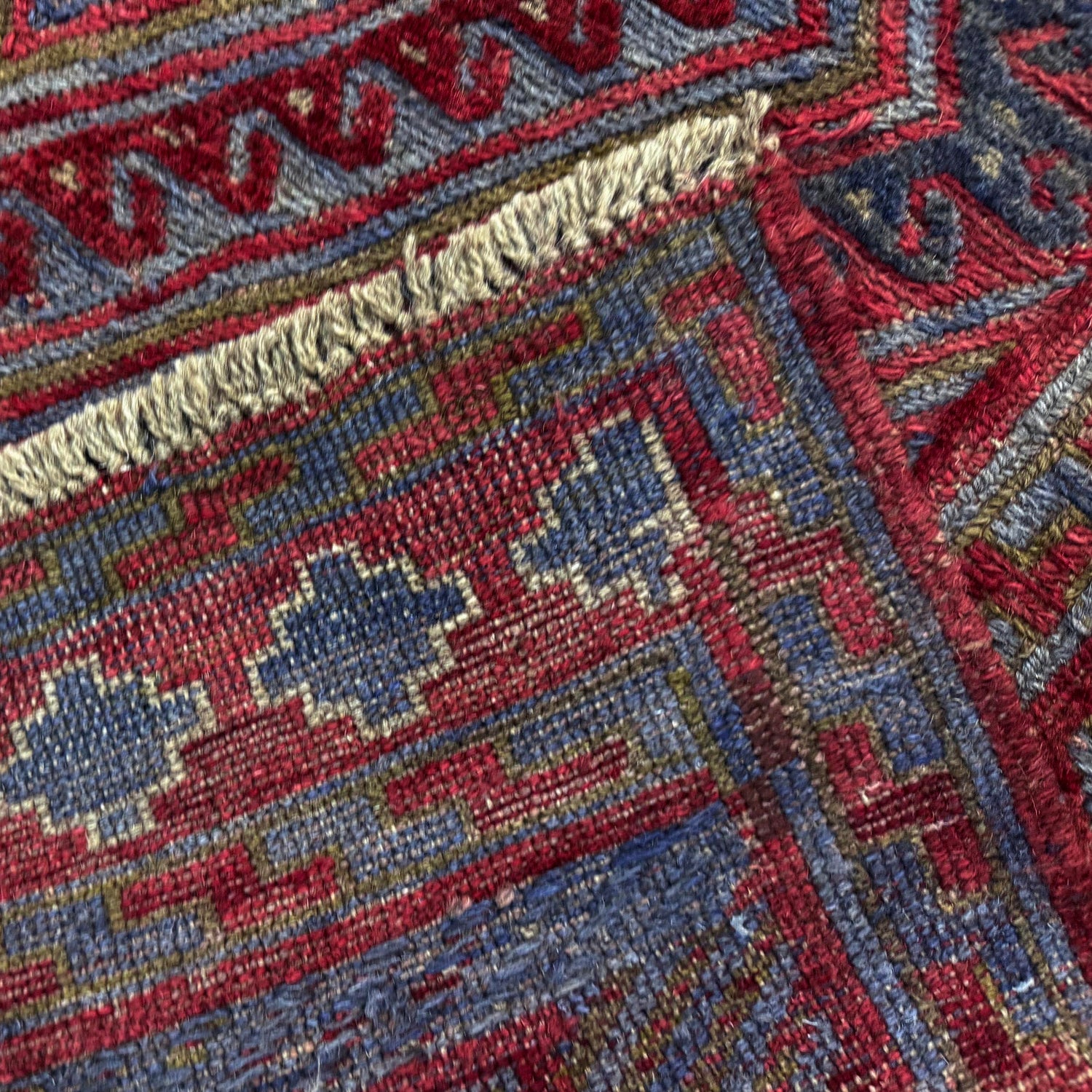 Mashwani Runner Rug Handmade Multi Geometric 4x4 ft
