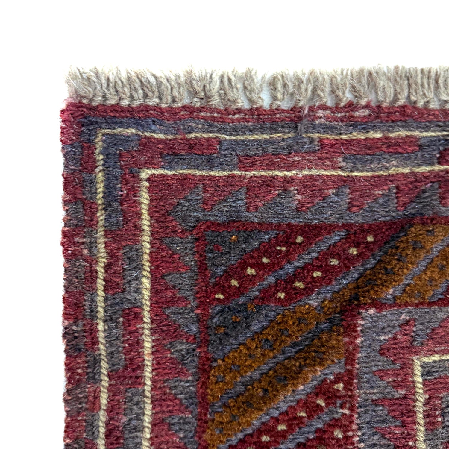 Mashwani Runner Rug Handmade Multi Geometric 4x4 ft