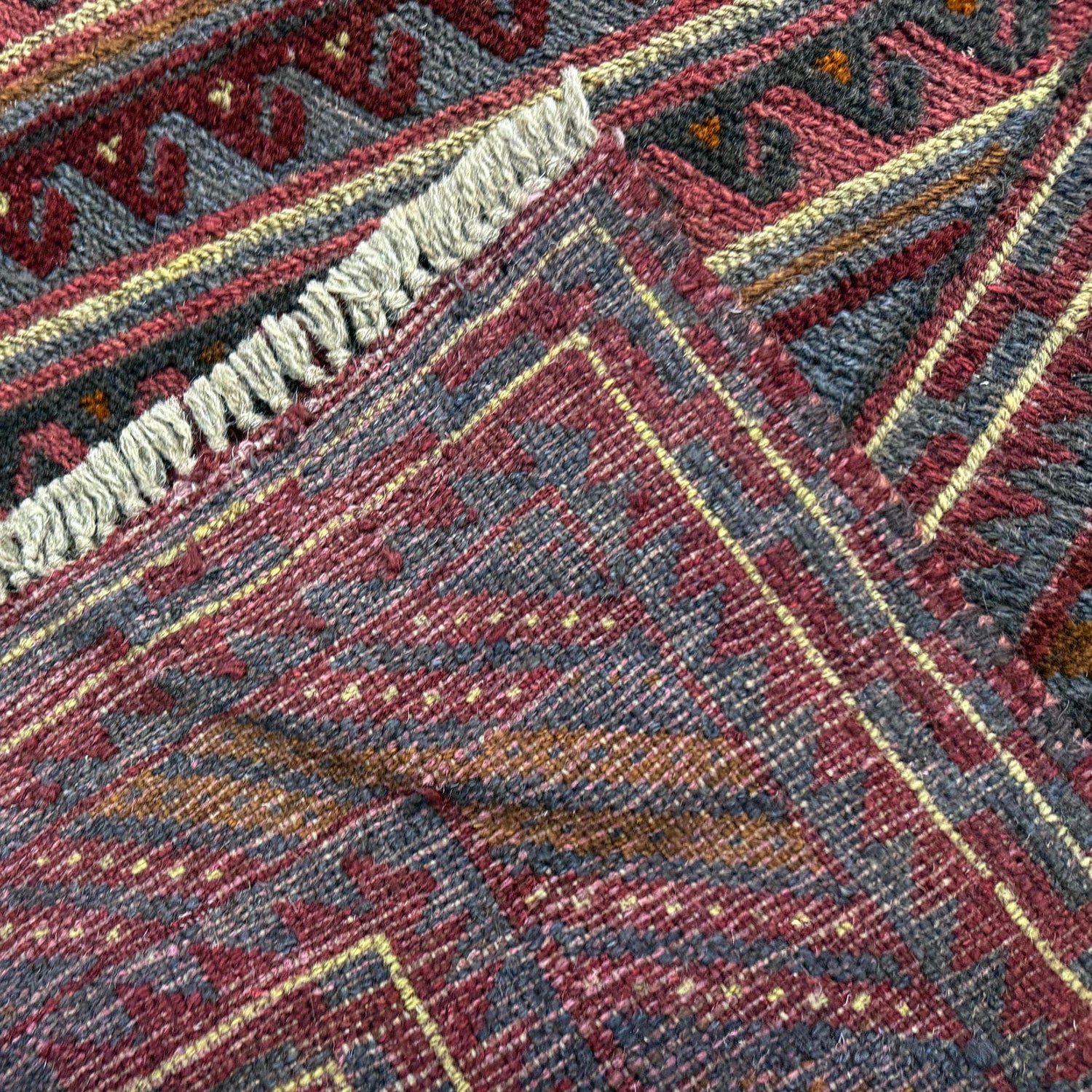 Mashwani Runner Rug Handmade Multi Geometric 4x4 ft