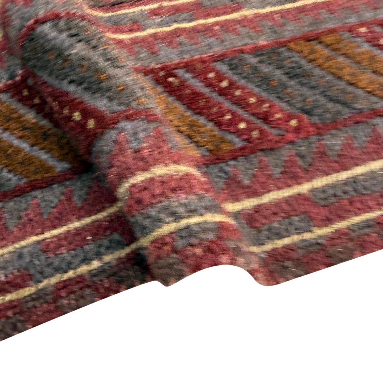 Mashwani Runner Rug Handmade Multi Geometric 4x4 ft