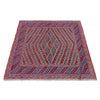 Mashwani Runner Rug Handmade Multi Geometric 4x4 ft