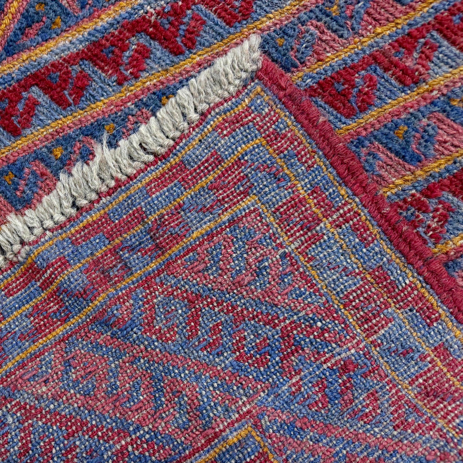 Mashwani Runner Rug Handmade Multi Geometric 4x4 ft