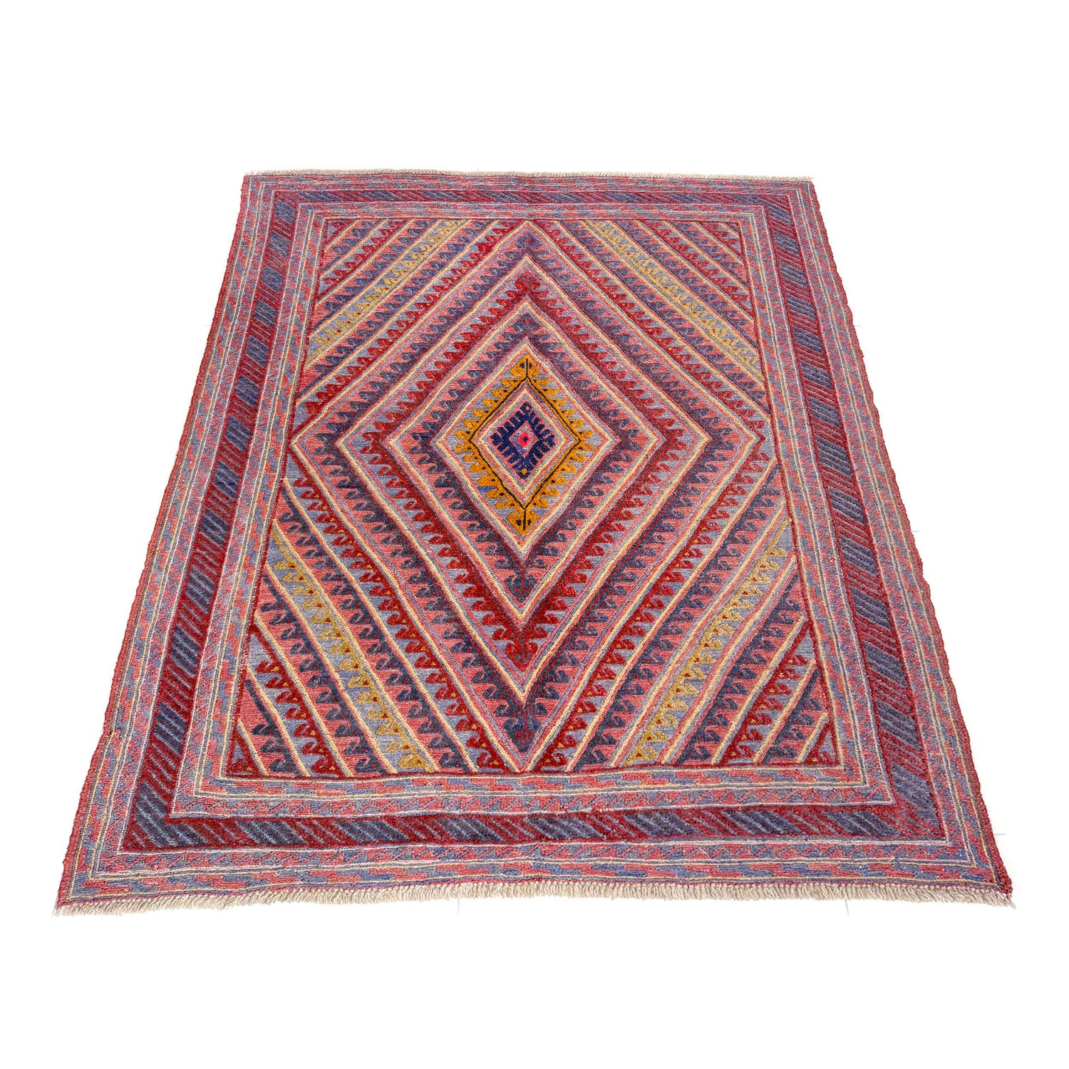 Mashwani Runner Rug Handmade Multi Geometric 5x6 ft