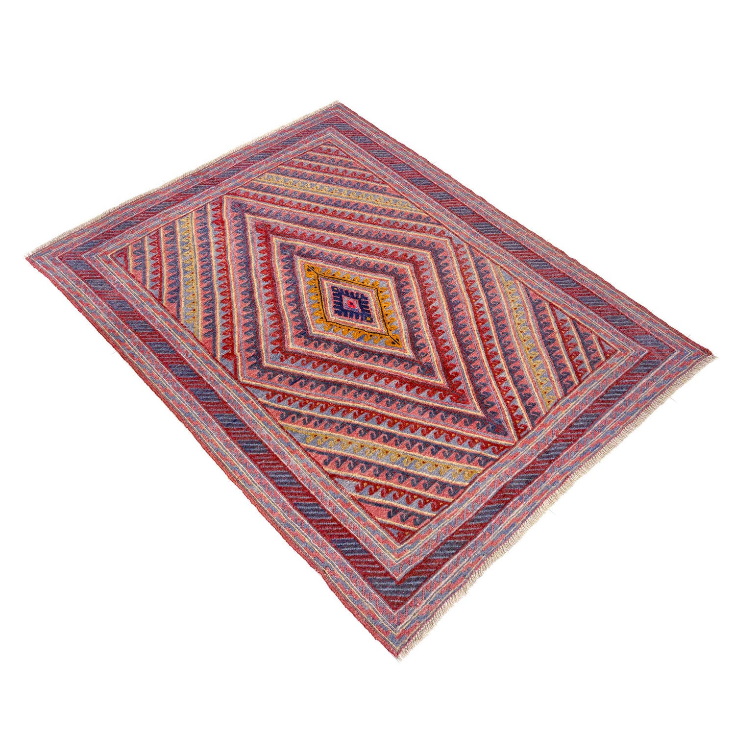 Mashwani Runner Rug Handmade Multi Geometric 5x6 ft