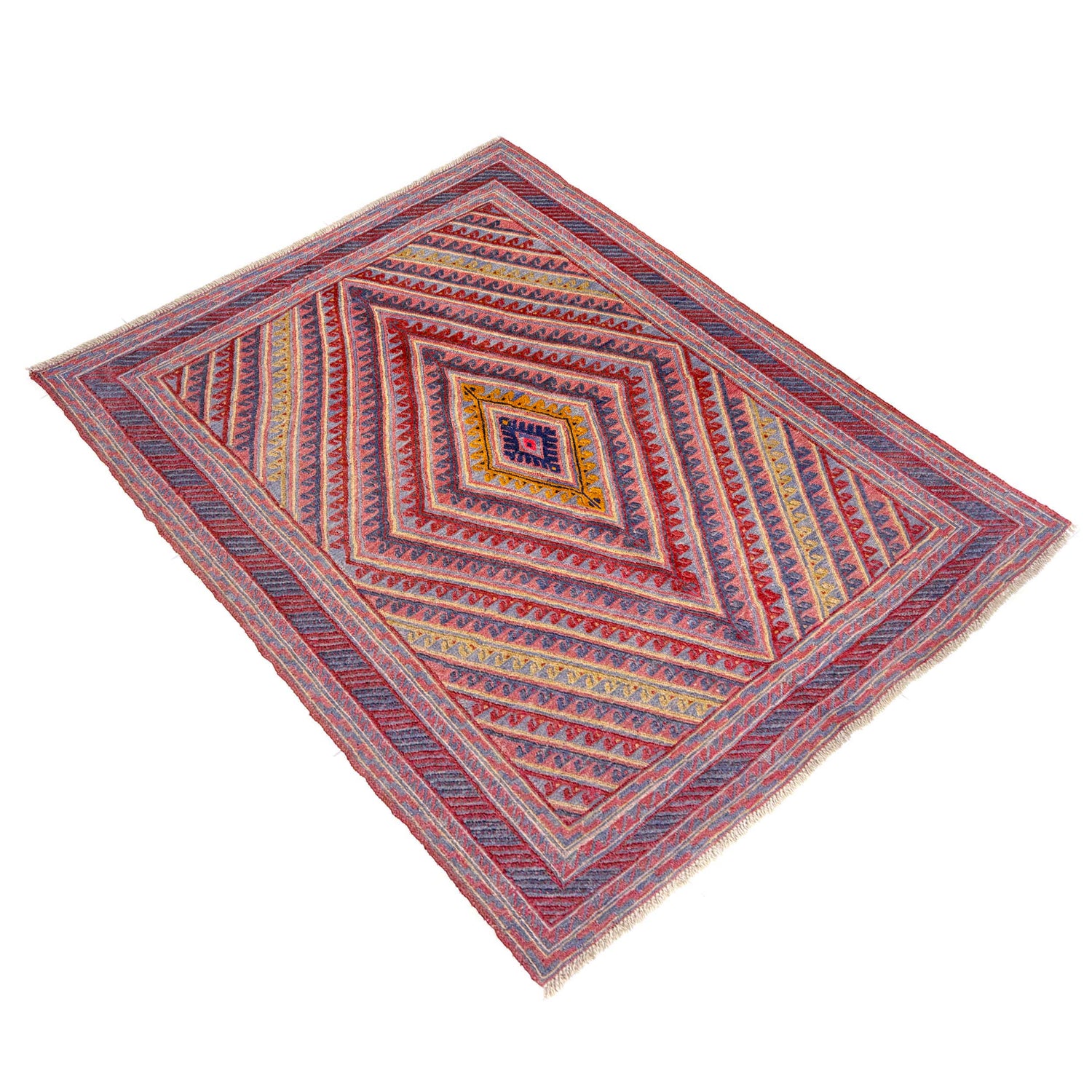 Mashwani Runner Rug Handmade Multi Geometric 5x6 ft