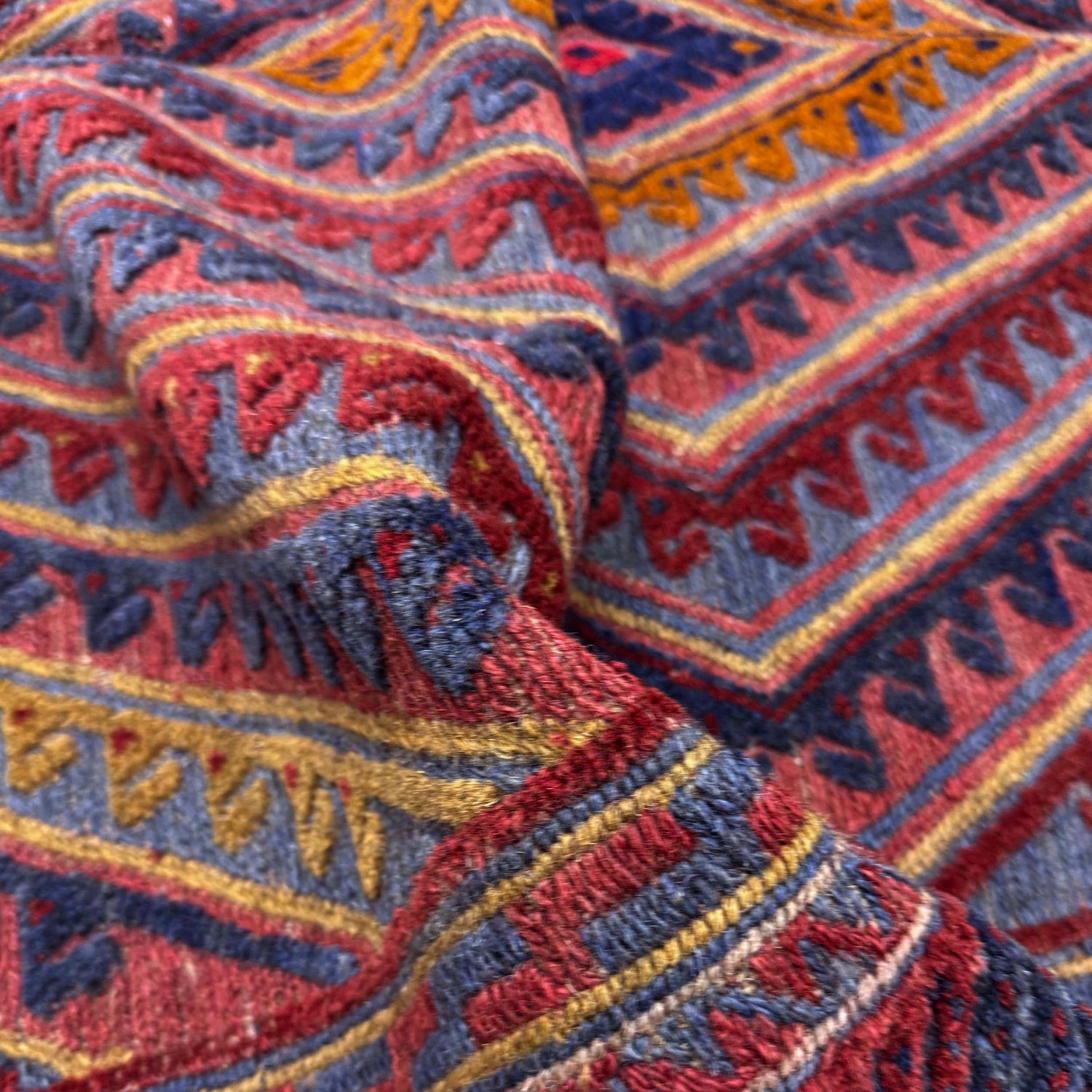 Mashwani Runner Rug Handmade Multi Geometric 5x6 ft