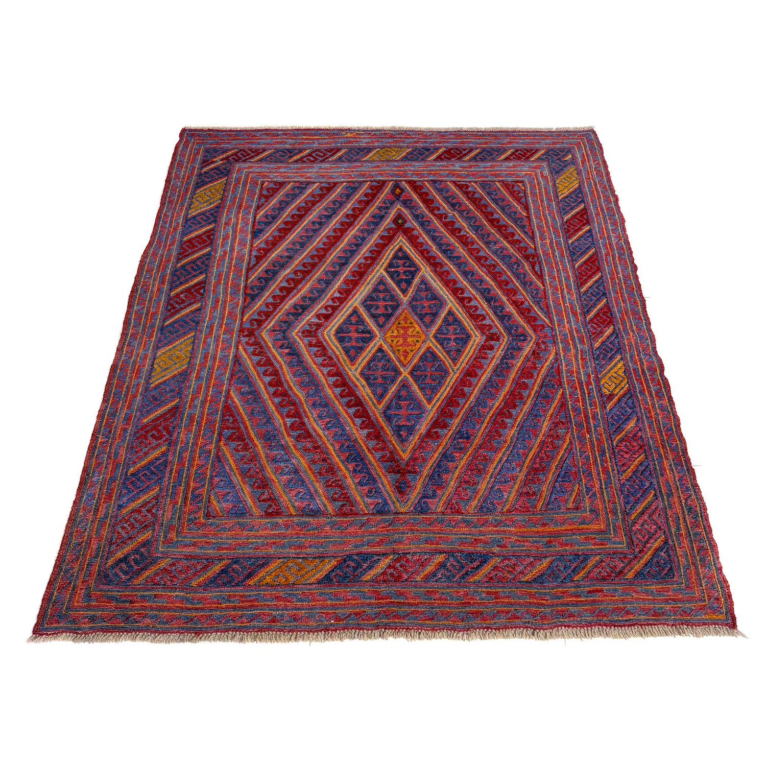 Mashwani Runner Rug Handmade Multi Geometric 5x6 ft