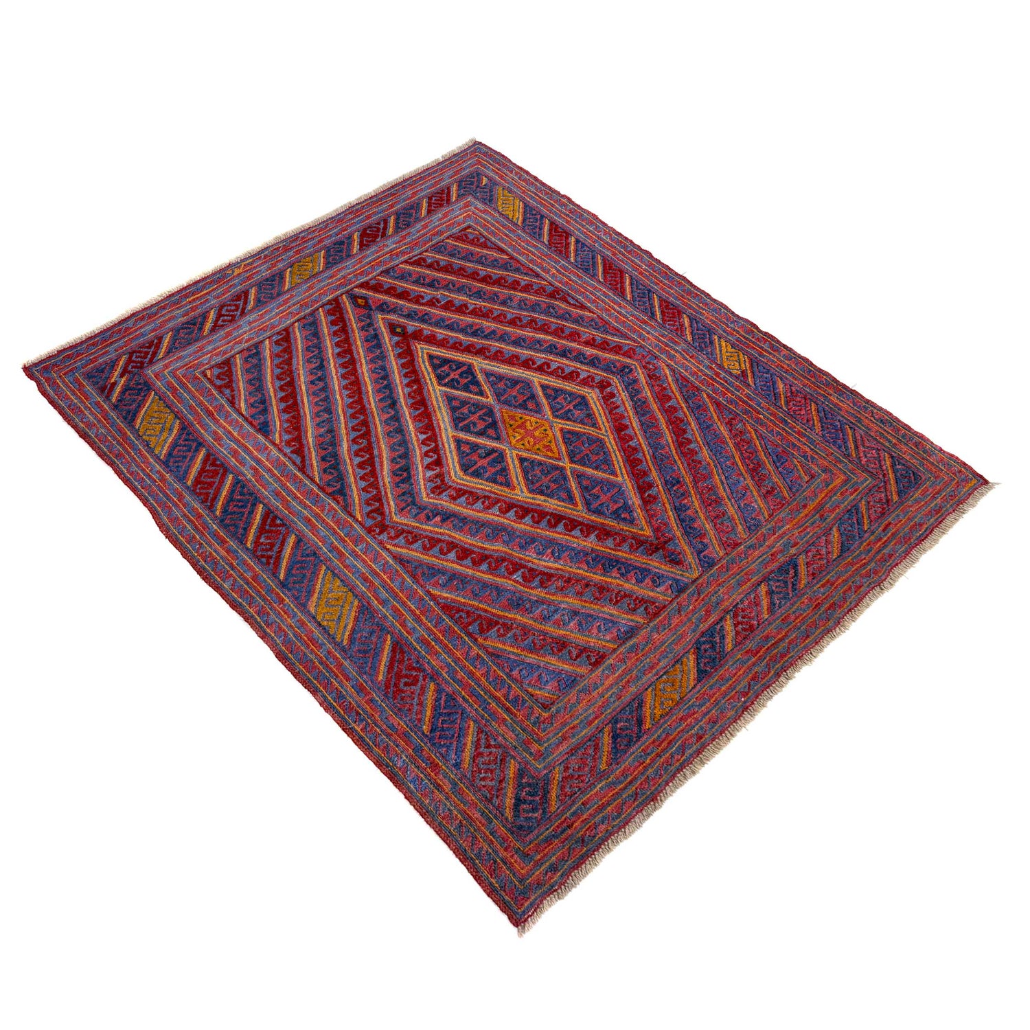 Mashwani Runner Rug Handmade Multi Geometric 5x6 ft