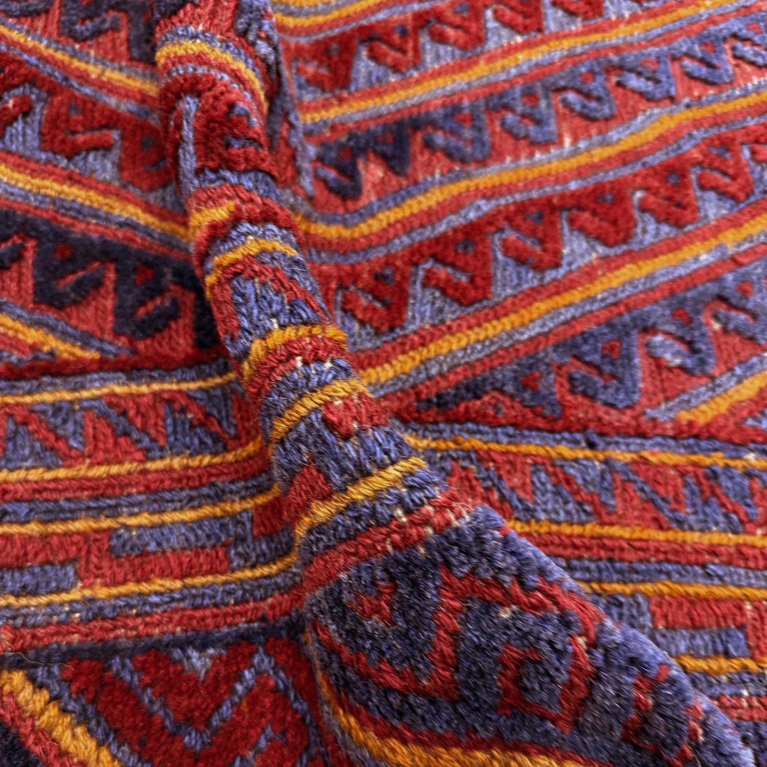 Mashwani Runner Rug Handmade Multi Geometric 5x6 ft