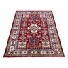 Kazak Rug Handmade Red Medallion 4x6 ft