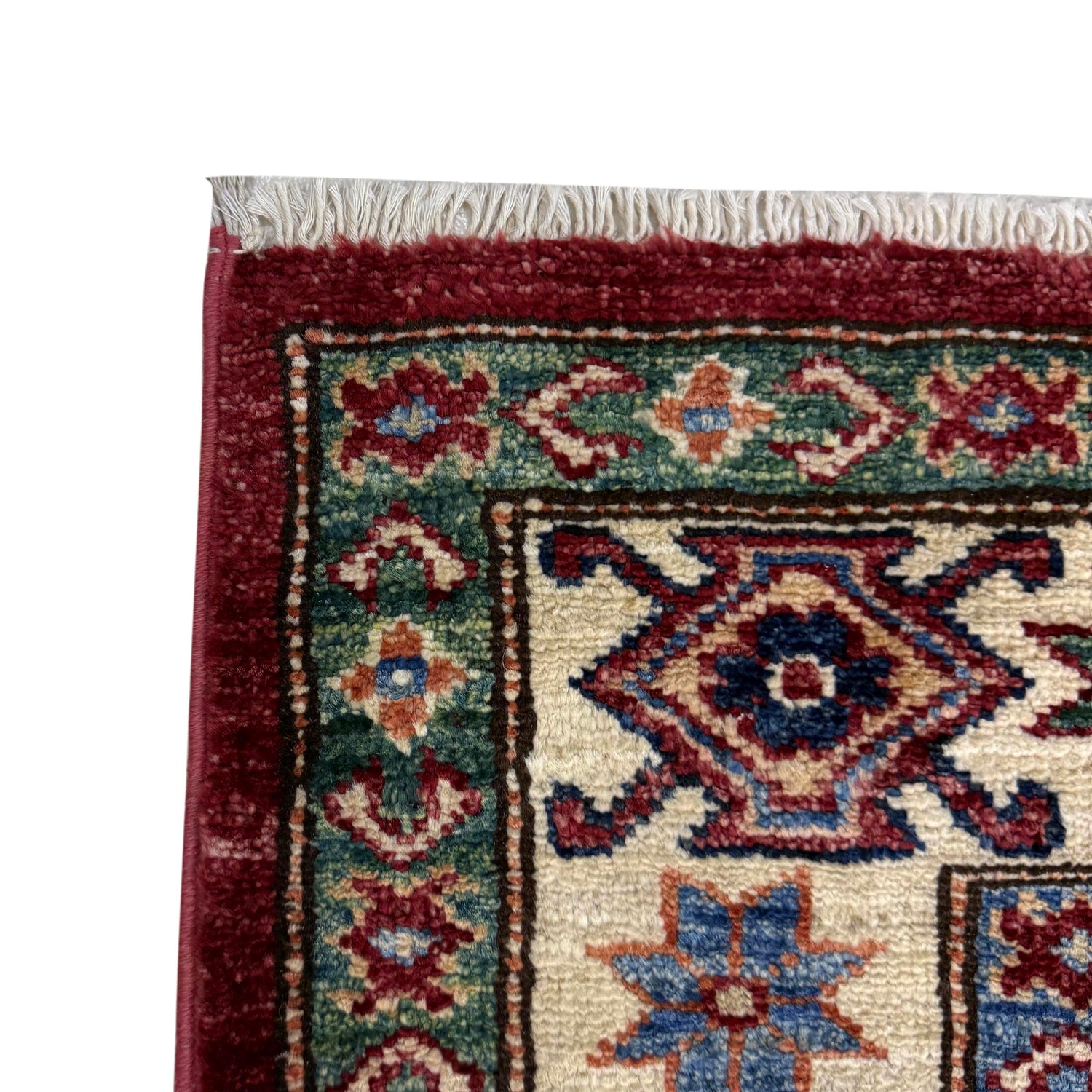 Kazak Rug Handmade Red Medallion 4x6 ft