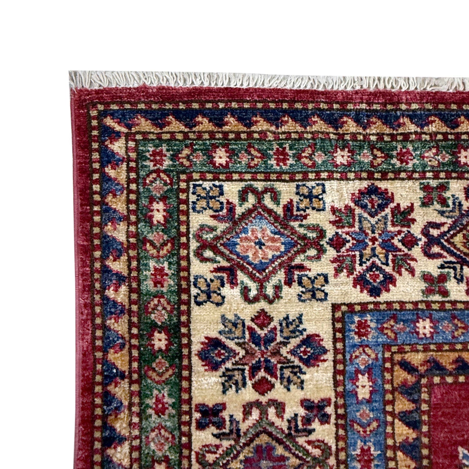 Kazak Rug Handmade Red Medallion 5x8 ft