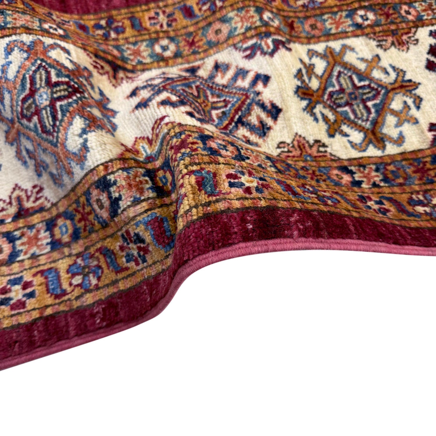 Kazak Rug Handmade Red Medallion 7x10 ft