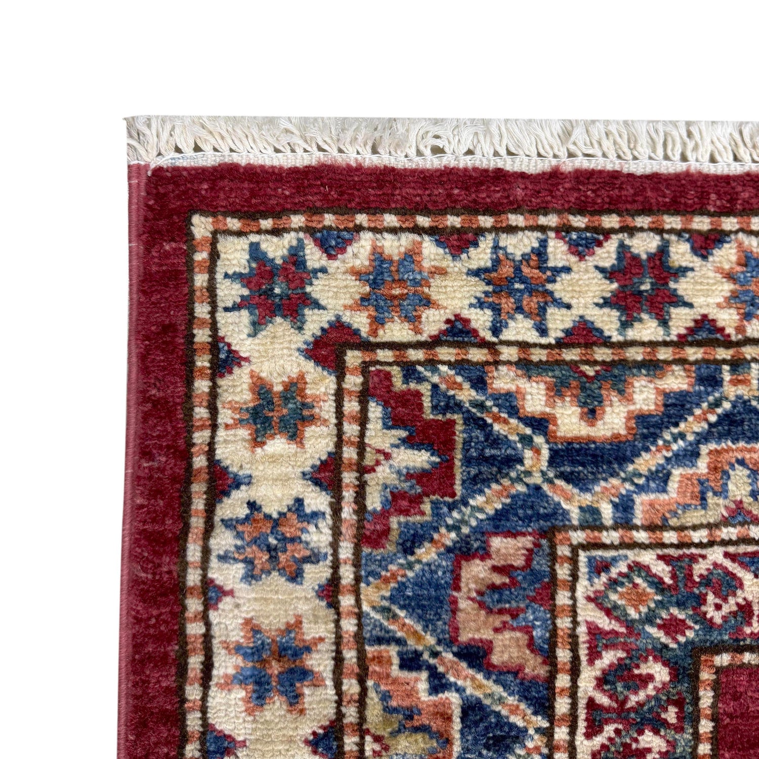 Kazak Rug Handmade Red Medallion 7x10 ft