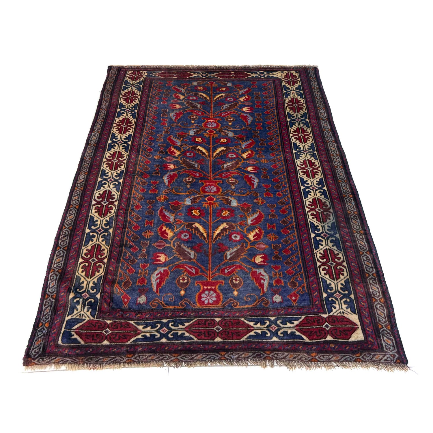Baluchi Rug Handmade Multi Geometric 3x5 ft