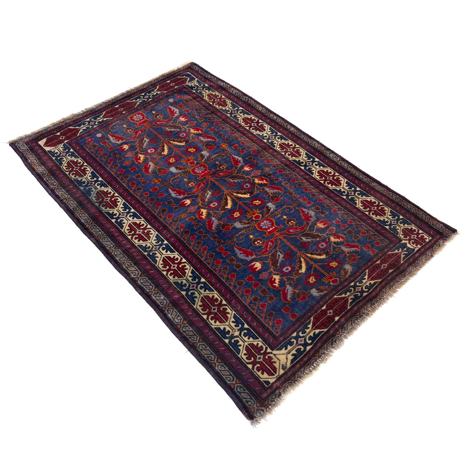 Baluchi Rug Handmade Multi Geometric 3x5 ft