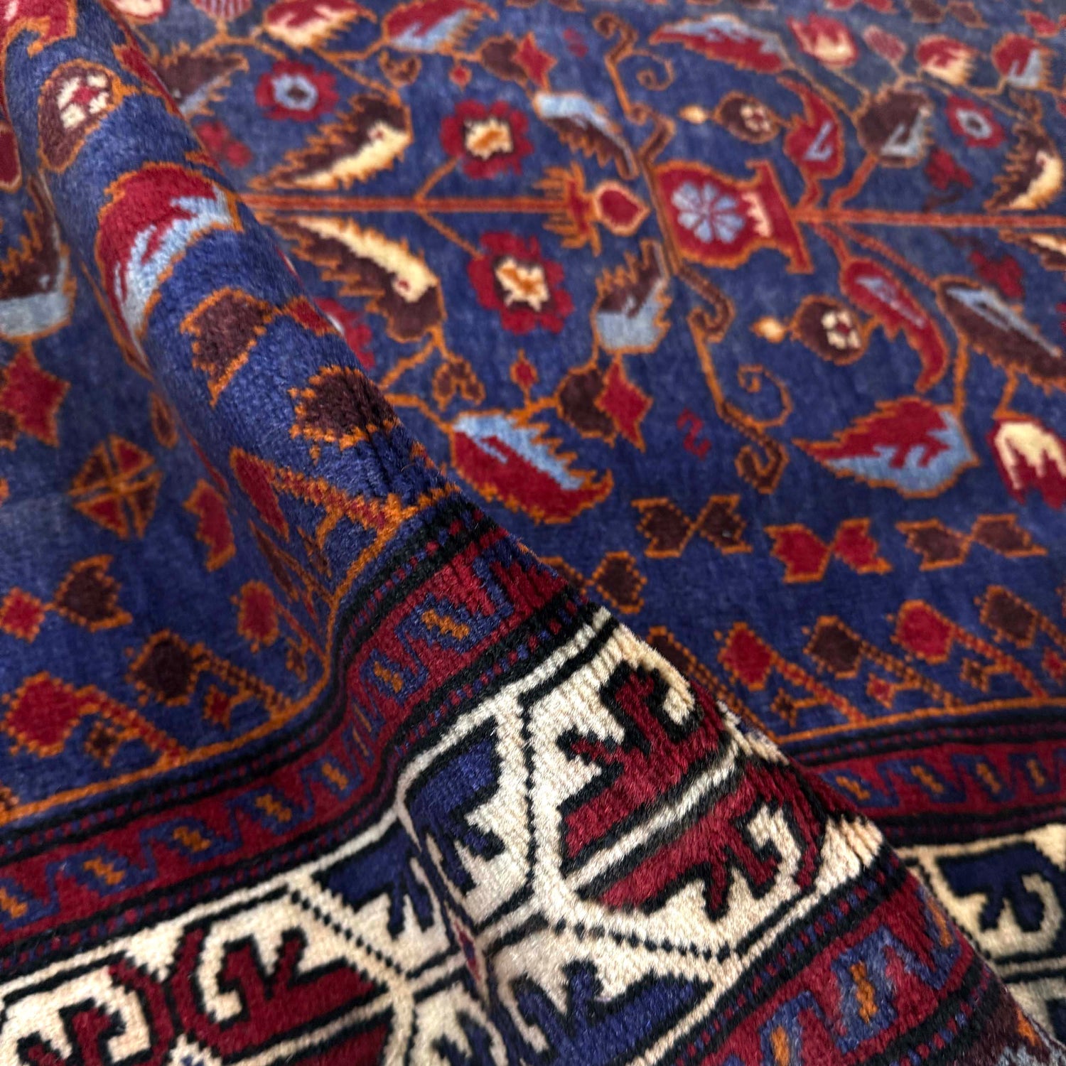 Baluchi Rug Handmade Multi Geometric 3x5 ft