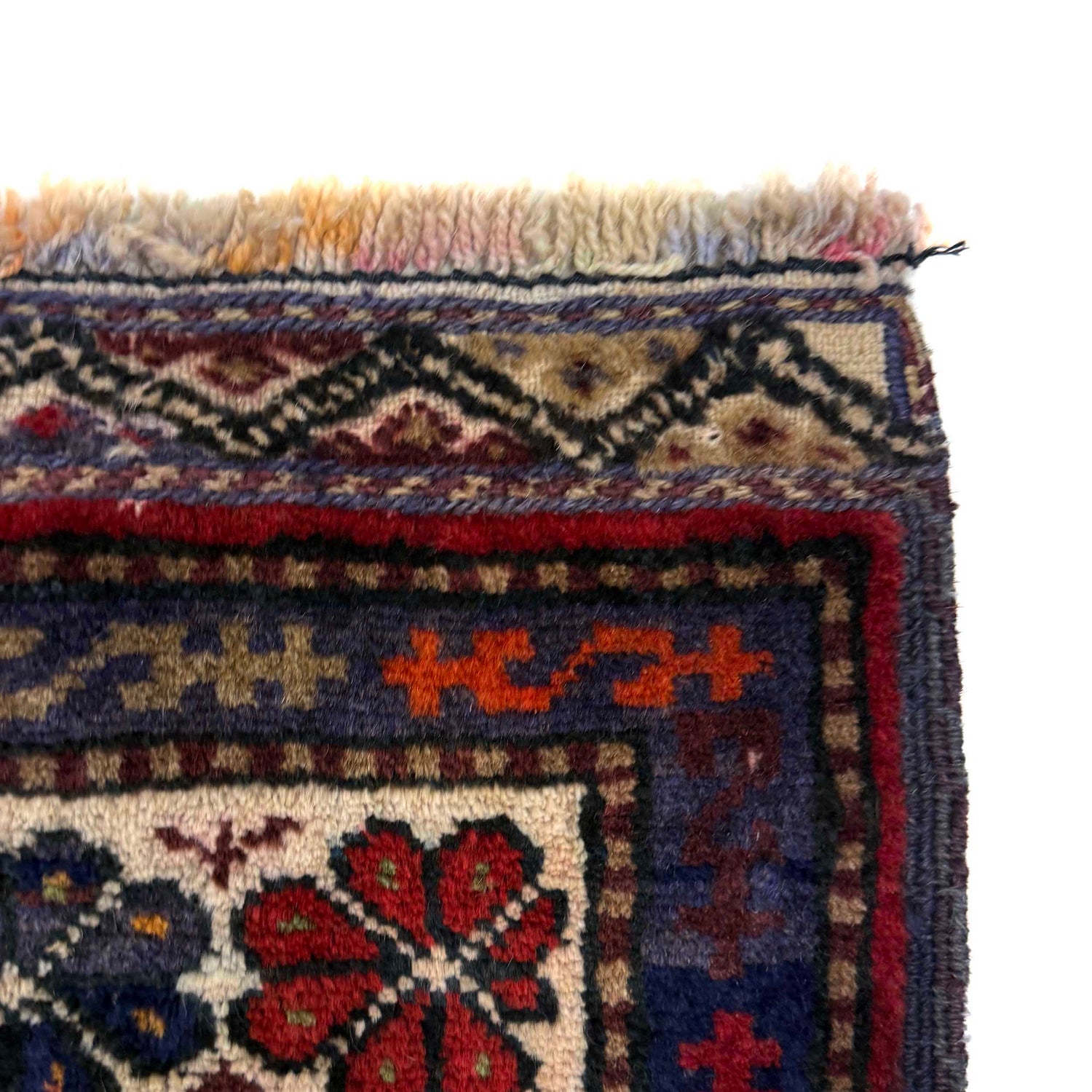Baluchi Rug Handmade Multi Geometric 2x4 ft