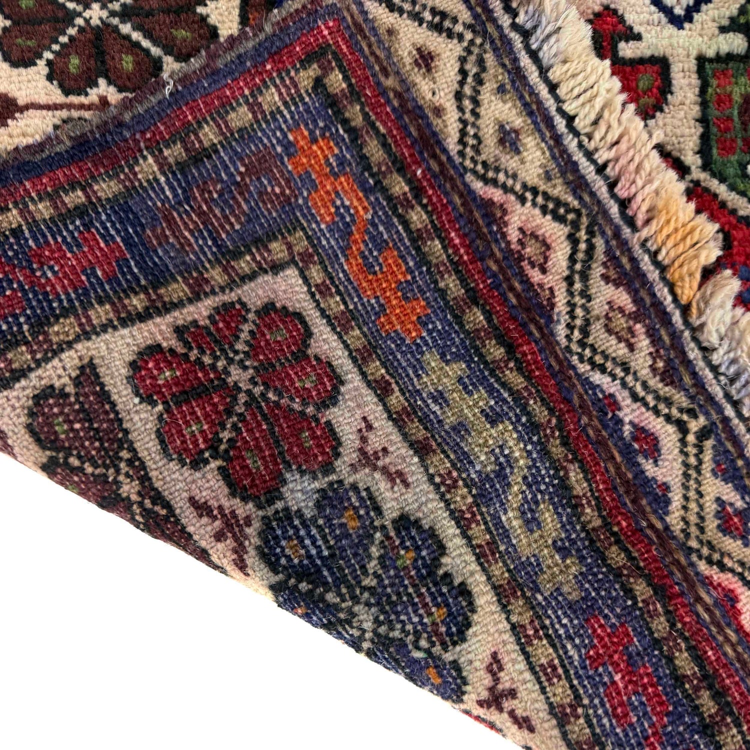 Baluchi Rug Handmade Multi Geometric 2x4 ft