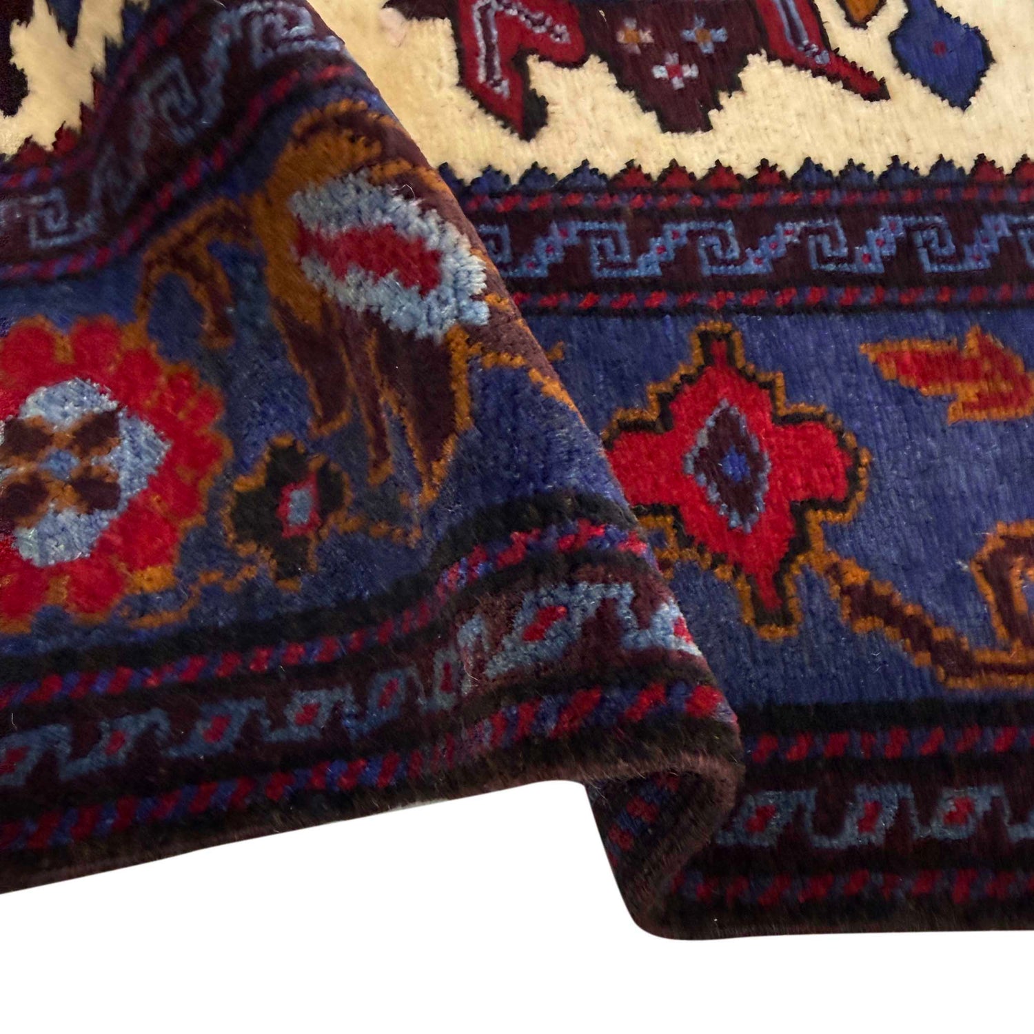 Baluchi Rug Handmade Multi Geometric 3x5 ft