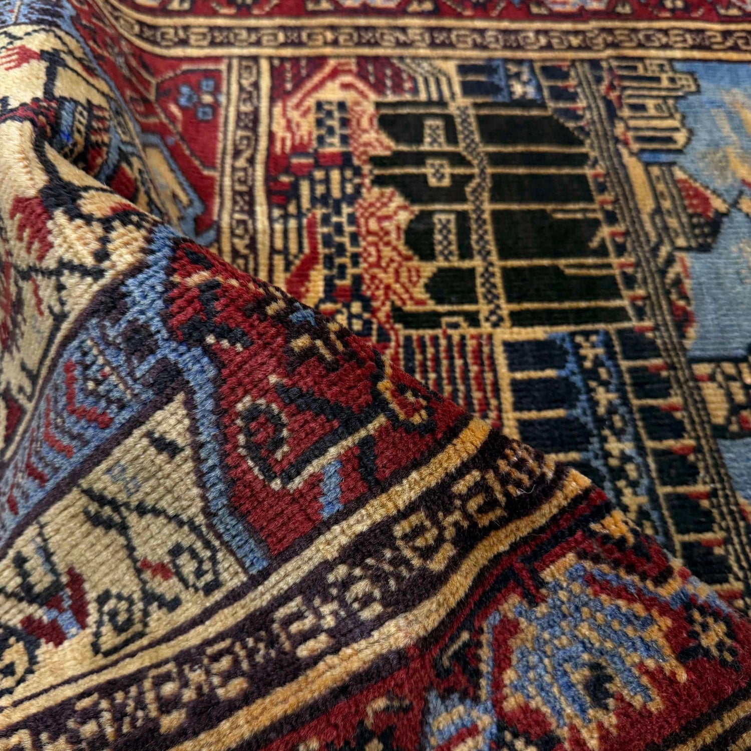 Baluchi Rug Handmade Multi Prayer Design 2x4 ft