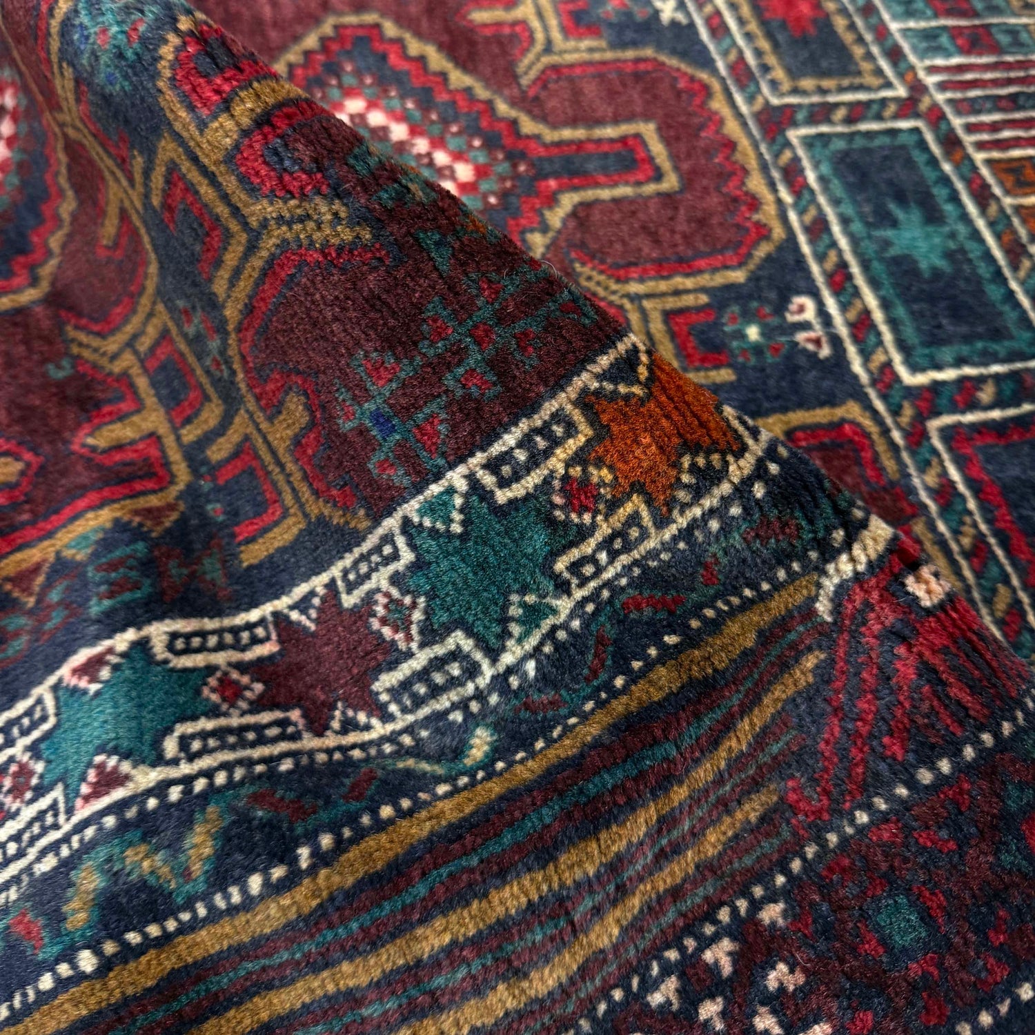 Baluchi Rug Handmade Multi Prayer Design 2x4 ft