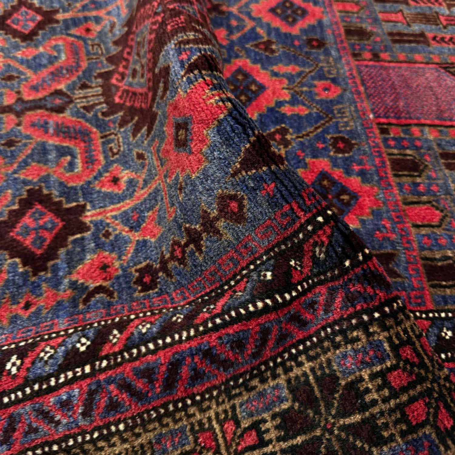 Baluchi Rug Handmade Multi Prayer Design 2x4 ft