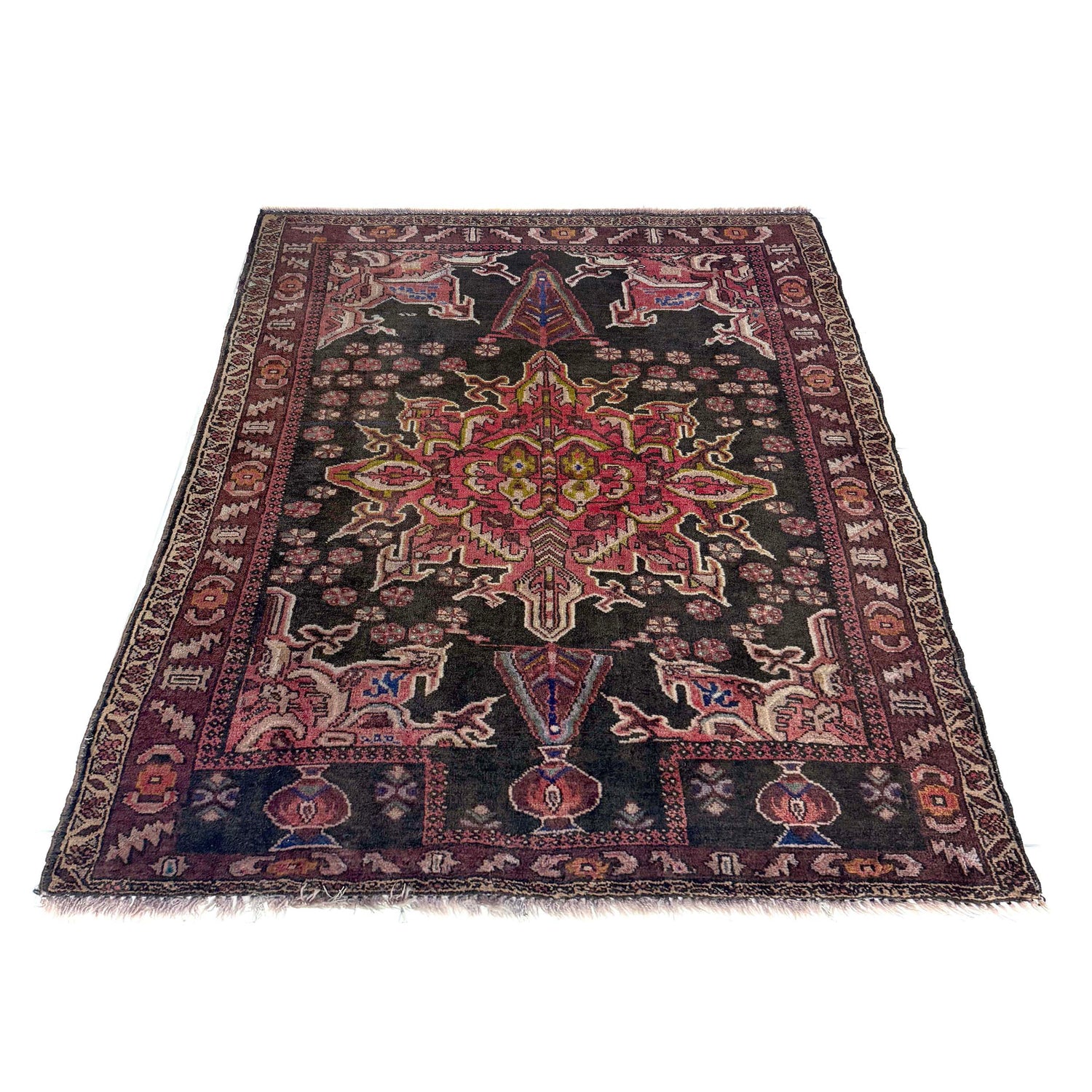 Baluchi Rug Handmade Multi Geometric 2x4 ft