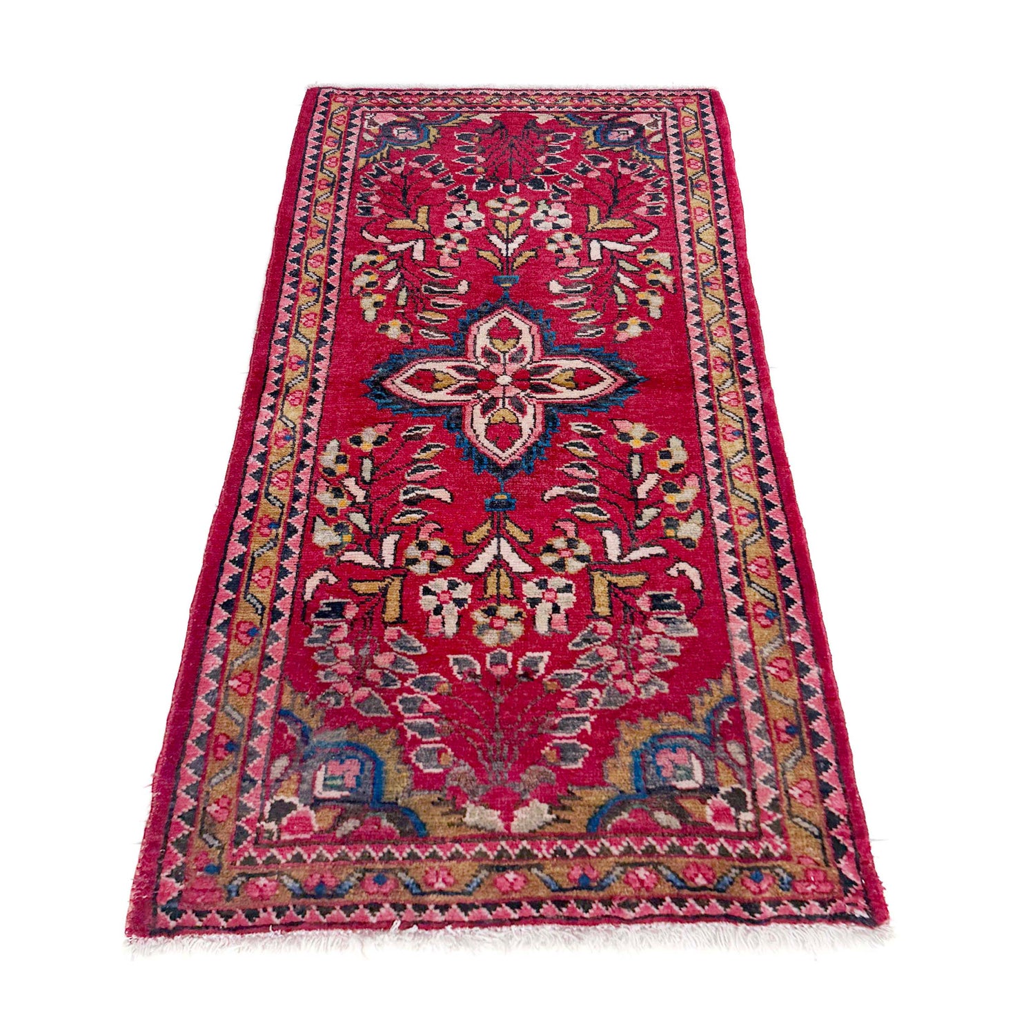 Baluchi Rug Handmade Red Geometric 2x4 ft