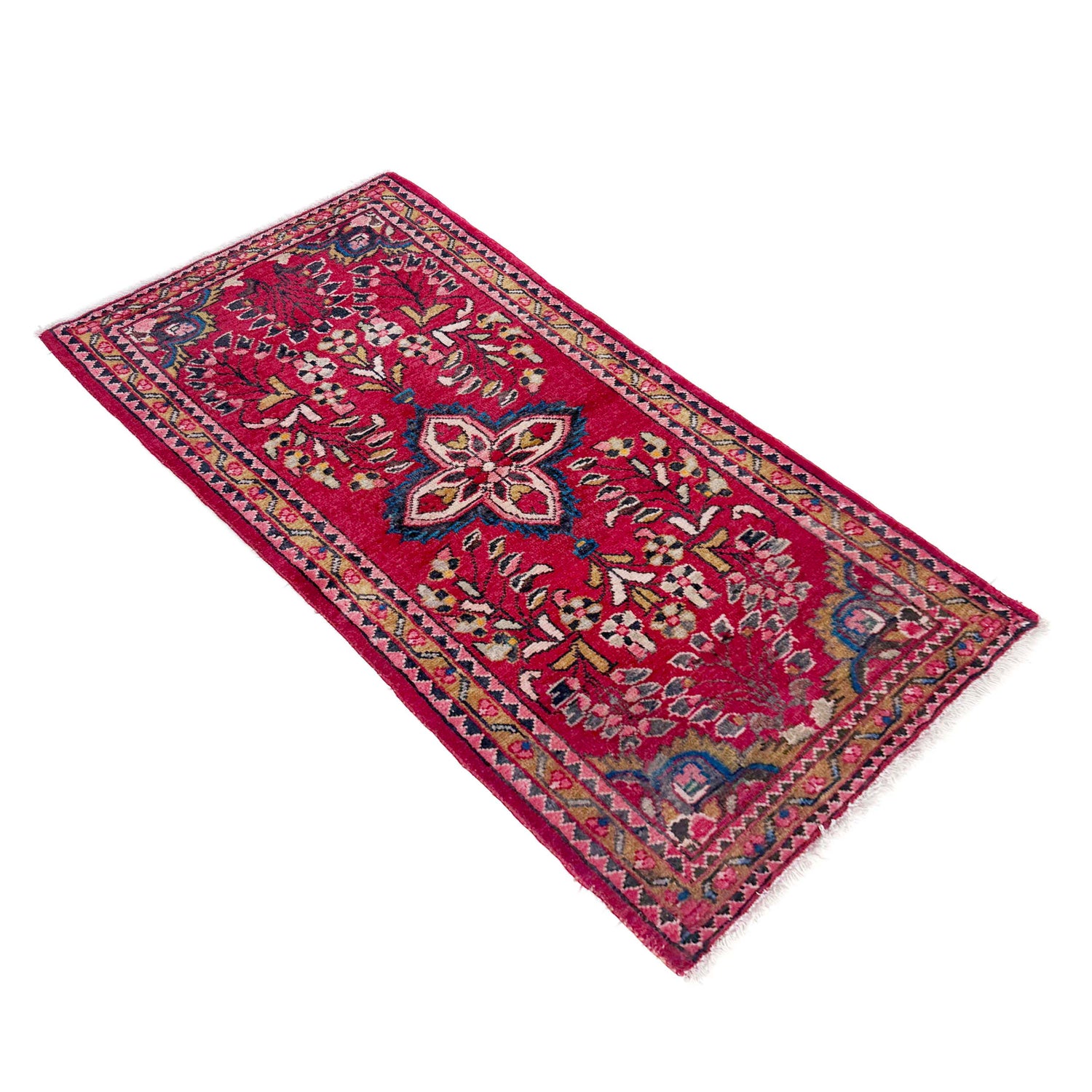 Baluchi Rug Handmade Red Geometric 2x4 ft