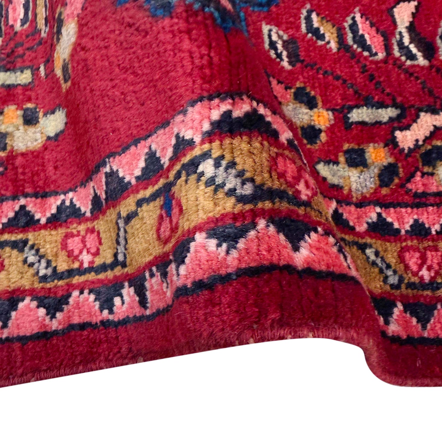 Baluchi Rug Handmade Red Geometric 2x4 ft