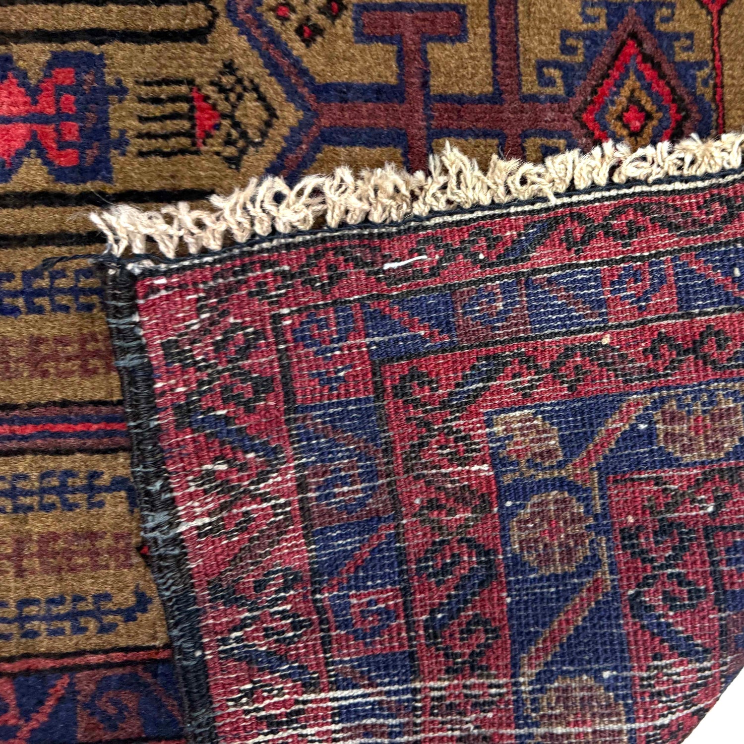 Baluchi Rug Handmade Multi Prayer Design 2x4 ft