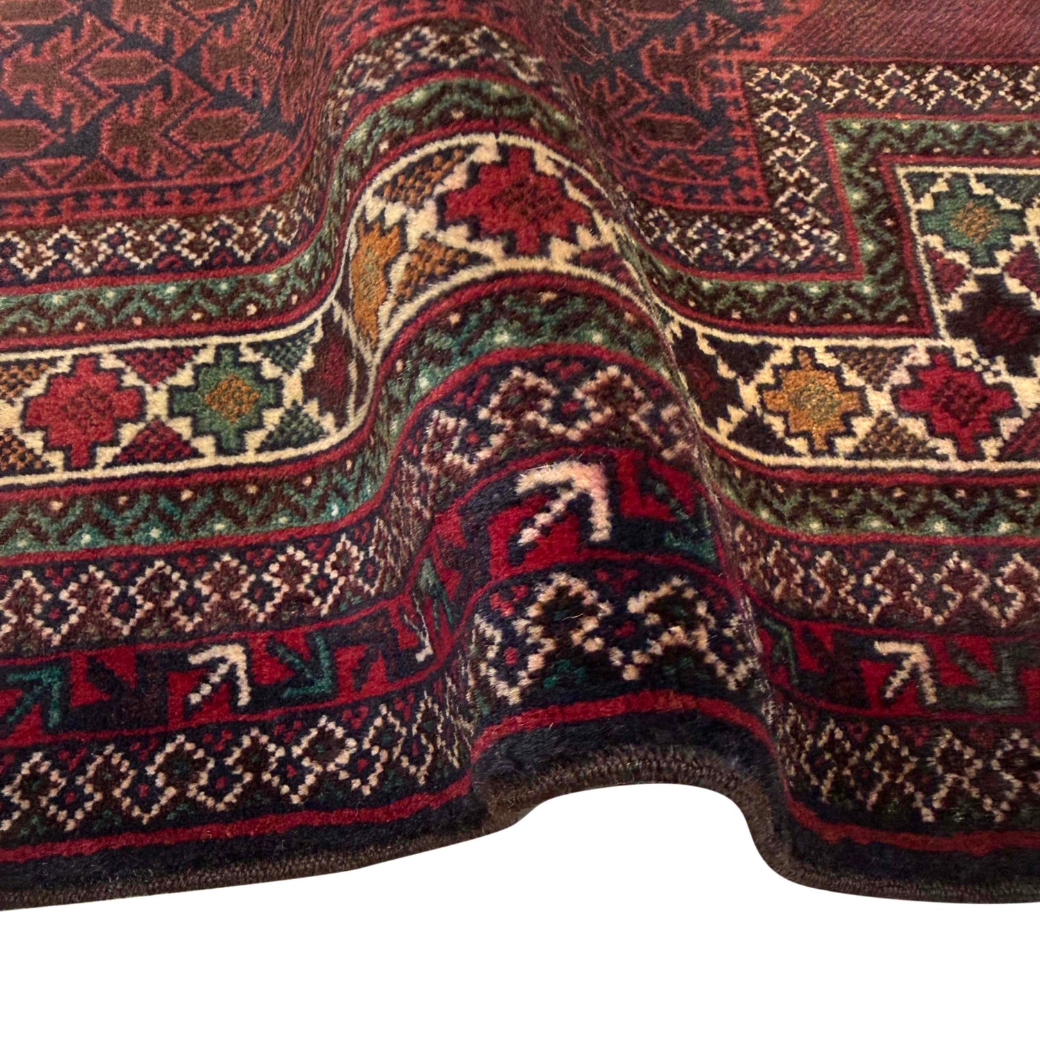 Baluchi Rug Handmade Multi Prayer Design 3x5 ft