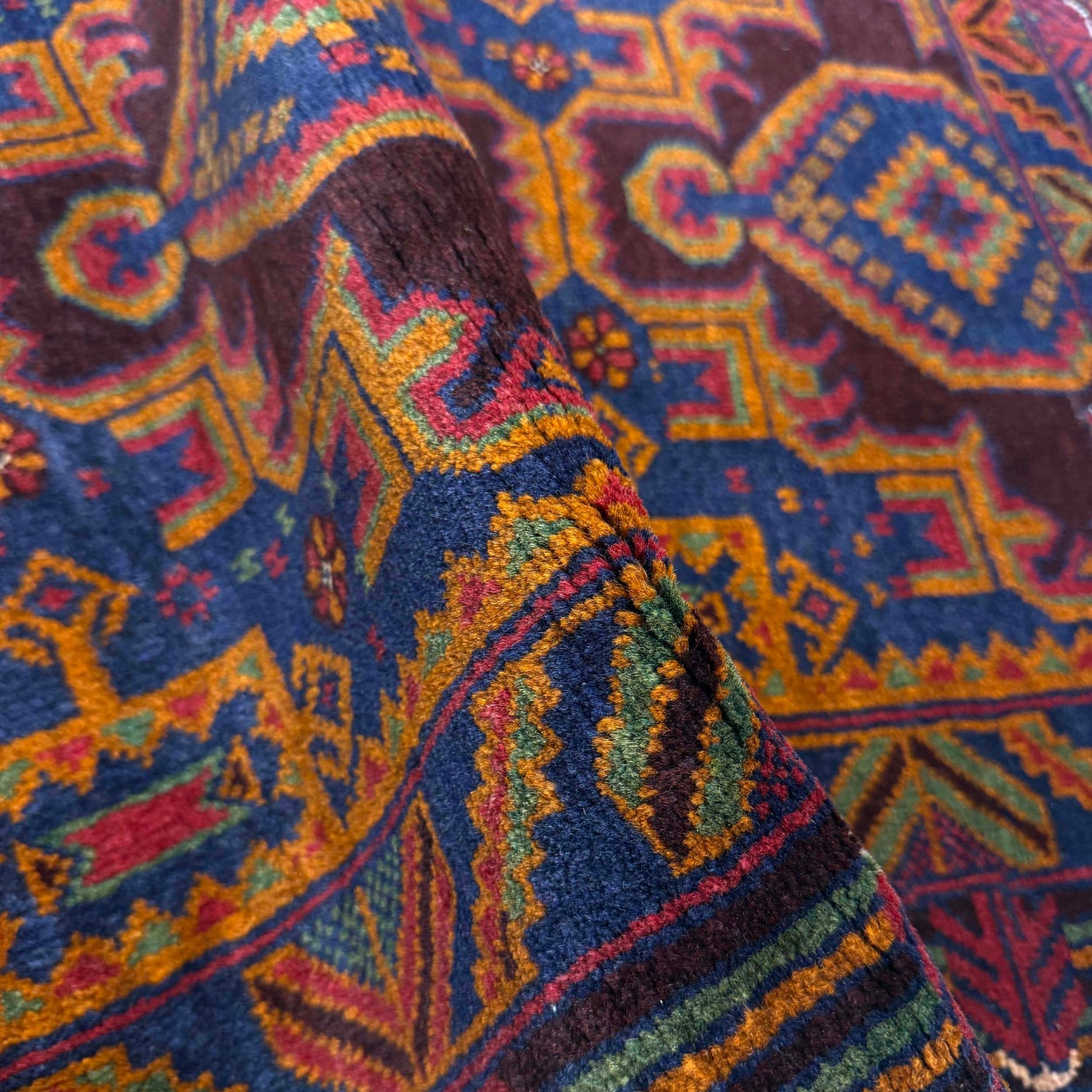 Baluchi Rug Handmade Multi Geometric 2x4 ft