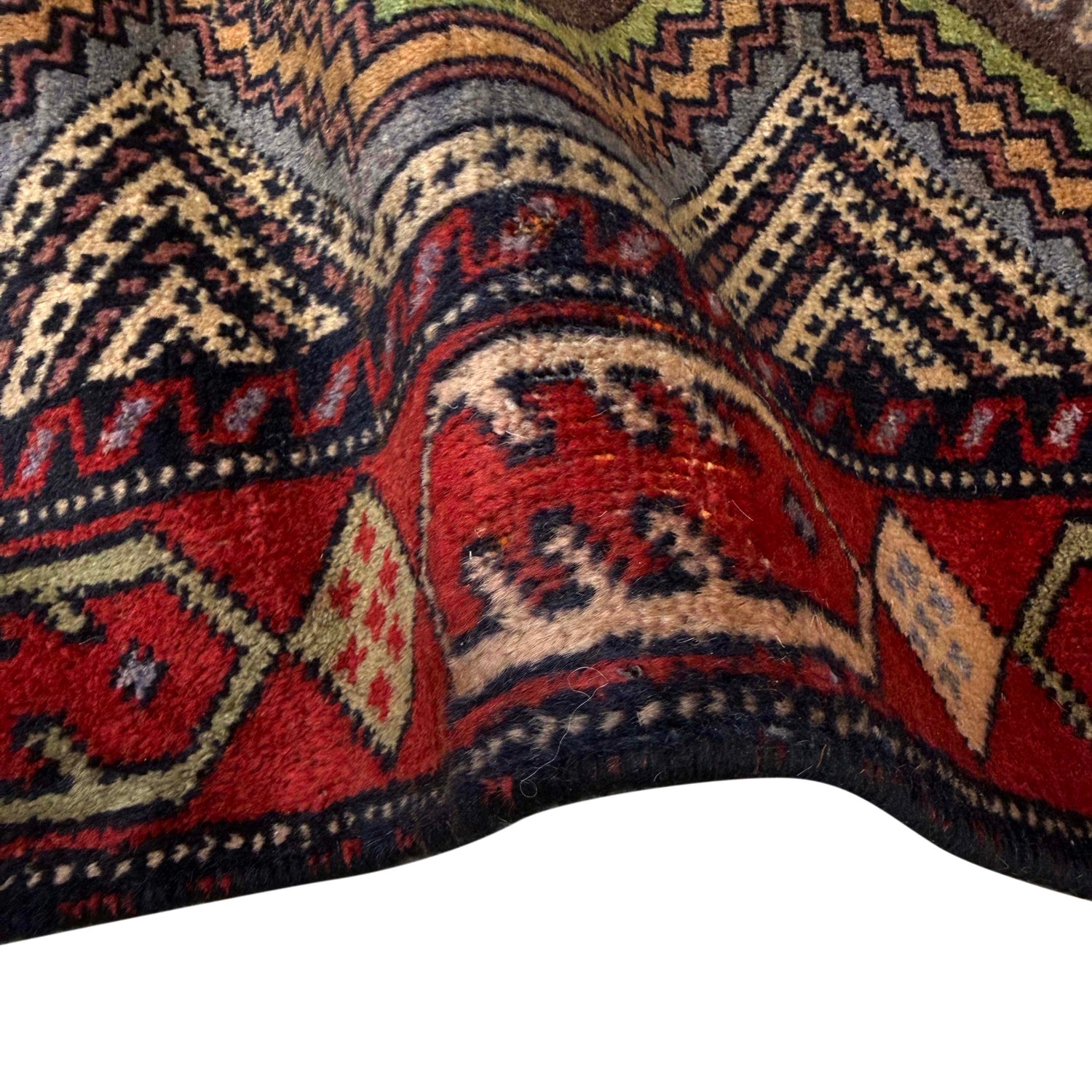 Baluchi Rug Handmade Multi Geometric 2x4 ft