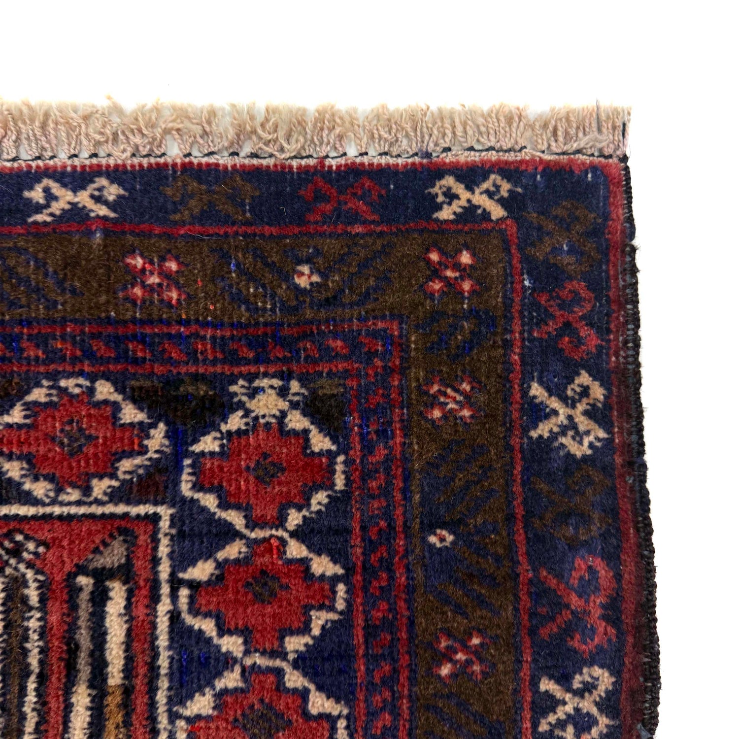Baluchi Rug Handmade Red Prayer Design 2x4 ft