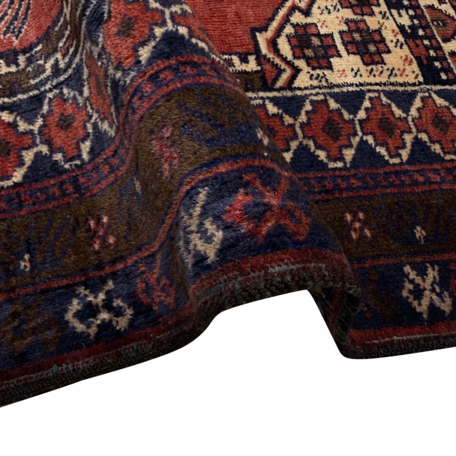 Baluchi Rug Handmade Red Prayer Design 2x4 ft