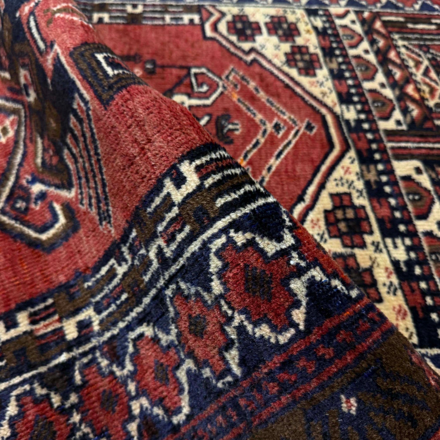 Baluchi Rug Handmade Red Prayer Design 2x4 ft