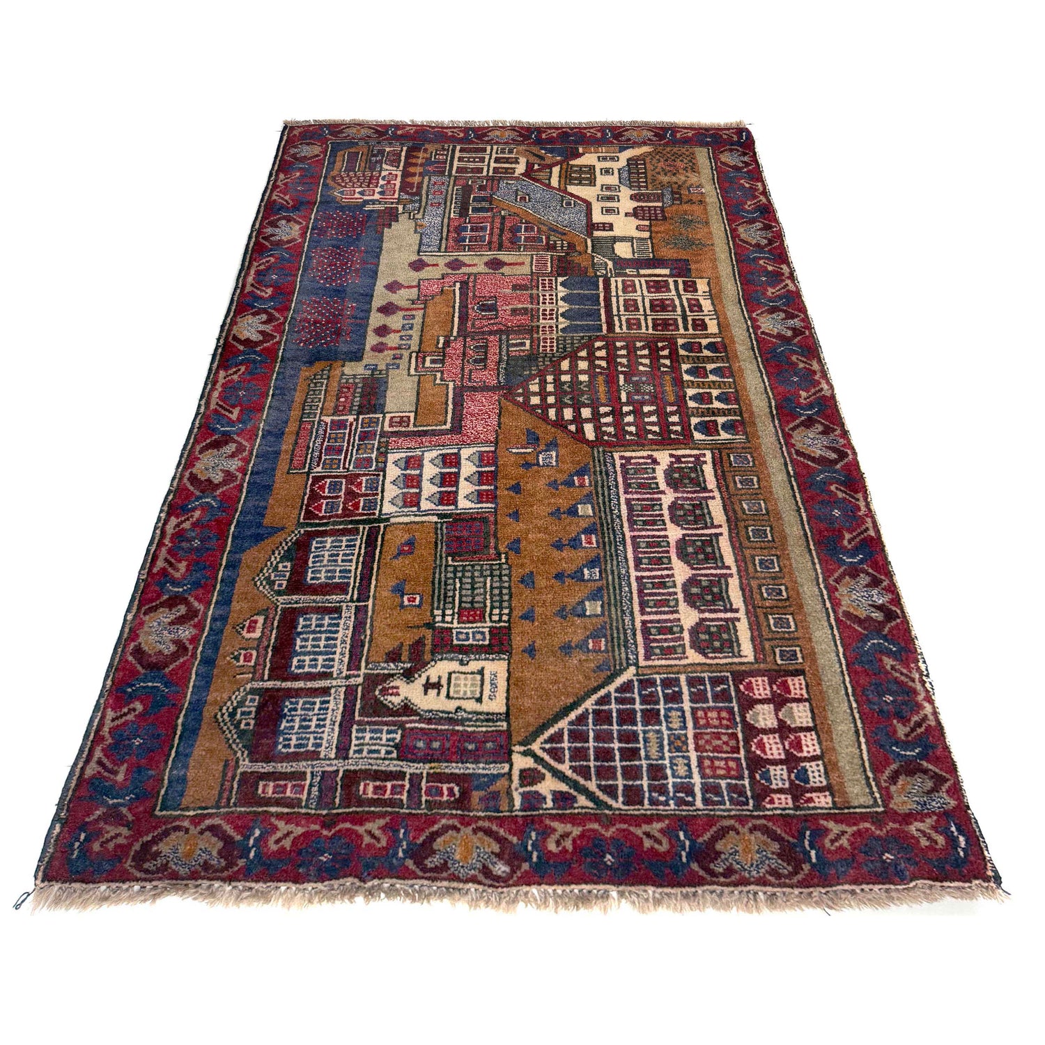Pictorial Rug Handmade Multi Design