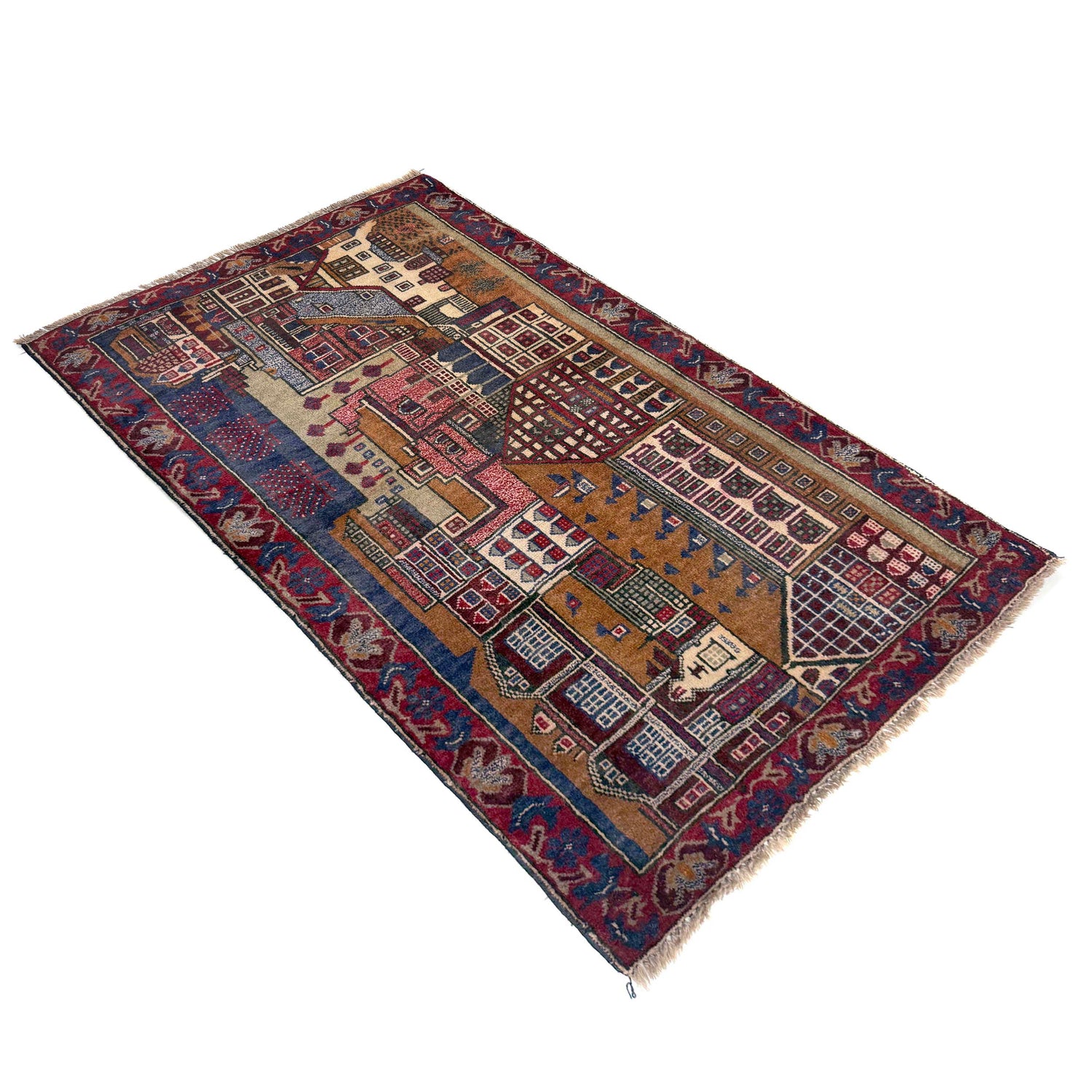 Pictorial Rug Handmade Multi Design